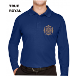 Devon & Jones CrownLux Performance Plaited Long Sleeve Polo